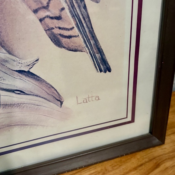 Vintage Owl Wall Art in Brown Frame by Latta - Picture 2 of 3